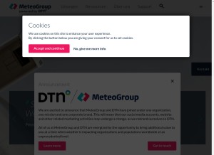 How meteogroup.de looks like on a tablet such as an iPad.