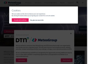 How meteomedia.de looks like on a tablet such as an iPad.