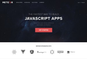 How meteor.com looks like on a tablet such as an iPad.