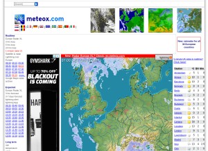 How meteox.com looks like on a tablet such as an iPad.