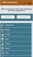 How metric-conversions.org looks like on a mobile device such as an iPhone.