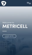 How metricell.com looks like on a mobile device such as an iPhone.