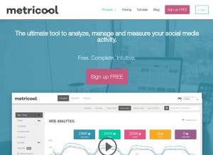 How metricool.com looks like on a tablet such as an iPad.