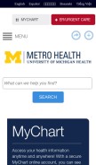 How metrohealth.net looks like on a mobile device such as an iPhone.