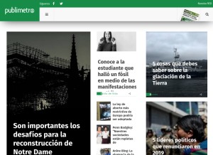 How metrolatam.com looks like on a tablet such as an iPad.