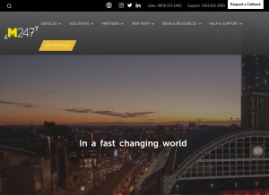 How metronet-uk.com looks like on a tablet such as an iPad.