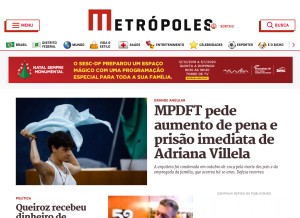 How metropoles.com looks like on a tablet such as an iPad.