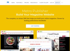 How metropublisher.com looks like on a tablet such as an iPad.