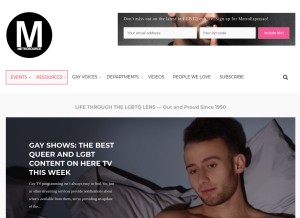How metrosource.com looks like on a tablet such as an iPad.