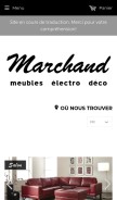 How meublesmarchand.com looks like on a mobile device such as an iPhone.