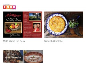 How mexicanfoodjournal.com looks like on a tablet such as an iPad.