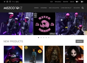 How mezcotoyz.com looks like on a tablet such as an iPad.