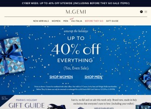 How mgemi.com looks like on a tablet such as an iPad.