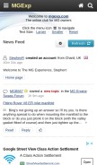 How mgexp.com looks like on a mobile device such as an iPhone.