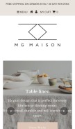 How mgmaison.com looks like on a mobile device such as an iPhone.