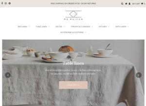 How mgmaison.com looks like on a tablet such as an iPad.