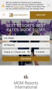 How mgmresorts.com looks like on a mobile device such as an iPhone.