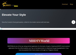 How mhdtv-world.com looks like on a tablet such as an iPad.