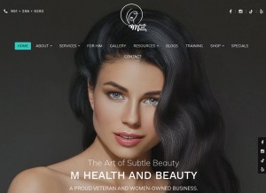 How mhealthandbeauty.com looks like on a tablet such as an iPad.