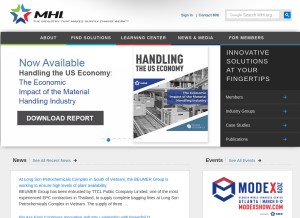 How mhi.org looks like on a tablet such as an iPad.