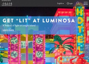 How miamiandbeaches.com looks like on a tablet such as an iPad.