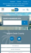 How miamidade.gov looks like on a mobile device such as an iPhone.