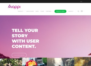 How miappi.com looks like on a tablet such as an iPad.