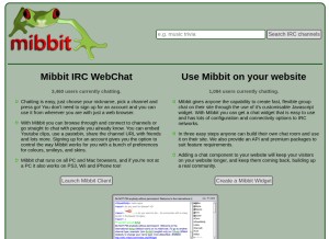 How mibbit.com looks like on a tablet such as an iPad.