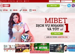 How mibet88.com looks like on a tablet such as an iPad.