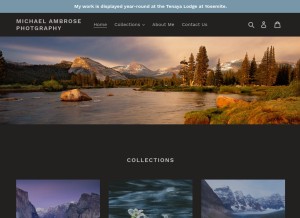 How michaelambrose.com looks like on a tablet such as an iPad.
