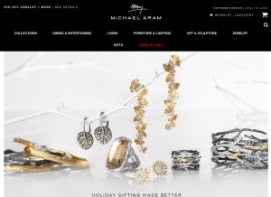 How michaelaram.com looks like on a tablet such as an iPad.