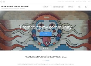 How michaelghurston.com looks like on a tablet such as an iPad.