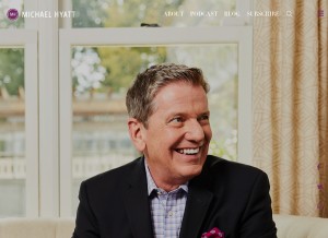 How michaelhyatt.com looks like on a tablet such as an iPad.