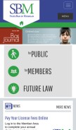 How michbar.org looks like on a mobile device such as an iPhone.