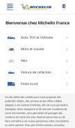 How michelin.fr looks like on a mobile device such as an iPhone.