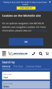 How michelinman.com looks like on a mobile device such as an iPhone.