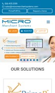 How micromerchantsystems.com looks like on a mobile device such as an iPhone.