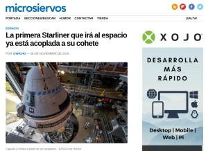 How microsiervos.com looks like on a tablet such as an iPad.