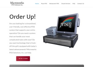 How microworks.com looks like on a tablet such as an iPad.
