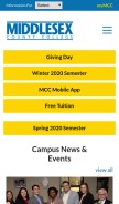 How middlesexcc.edu looks like on a mobile device such as an iPhone.