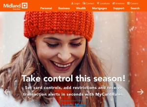 How midlandsb.com looks like on a tablet such as an iPad.