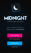 How midnightsketch.com looks like on a mobile device such as an iPhone.