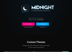 How midnightsketch.com looks like on a tablet such as an iPad.