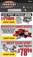 How midsouthshooterssupply.com looks like on a mobile device such as an iPhone.