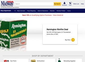 How midwayusa.com looks like on a tablet such as an iPad.