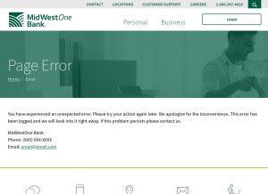 How midwestone.bank looks like on a tablet such as an iPad.