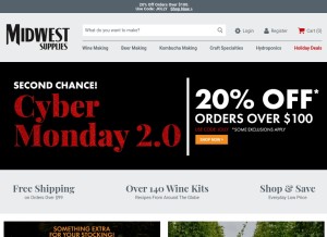 How midwestsupplies.com looks like on a tablet such as an iPad.