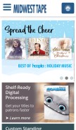 How midwesttape.com looks like on a mobile device such as an iPhone.