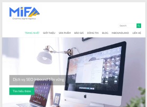 How mifamedia.com looks like on a tablet such as an iPad.