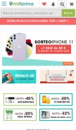 How mifarma.es looks like on a mobile device such as an iPhone.